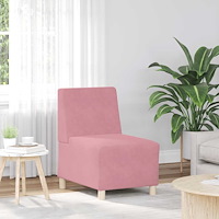vidaXL Soffstol rosa 55 cm sammet
