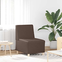 vidaXL Soffstol utan armstöd brun 55 cm konstläder
