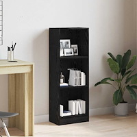 vidaXL Bokhylla svart ek 40x24x109 cm konstruerat trä