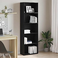 vidaXL Bokhylla svart ek 60x30x189 cm konstruerat trä