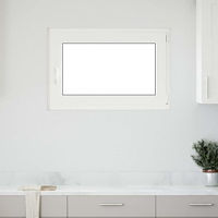 vidaXL Källarfönster RISOR 90x60 cm tilt&turn DIN höger vit