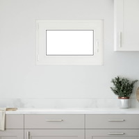 vidaXL Källarfönster RISOR 60x90 cm tilt&turn DIN vänster antracit