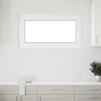 vidaXL Källarfönster RISOR 110x60 cm tilt&turn DIN vänster vit