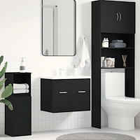 vidaXL Tvättställsskåp svart ek 60x38,5x46 cm konstruerat trä