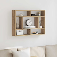 vidaXL Vägghylla artisan ek 75x16x55 cm konstruerat trä