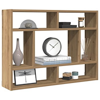 vidaXL Vägghylla artisan ek 75x16x55 cm konstruerat trä