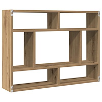 vidaXL Vägghylla artisan ek 75x16x55 cm konstruerat trä