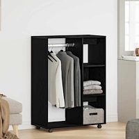 vidaXL Garderob svart ek 80x40x110 cm konstruerat trä