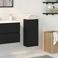 vidaXL Väggmonterat skåp svart ek 32x20x67 cm konstruerat trä