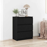 vidaXL Byrå svart ek 60x35x76 cm konstruerat trä