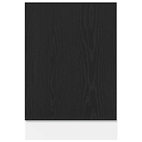 vidaXL Diskmaskinspanel “Lyon” svart ek 45x1,5x67 cm konstruerat trä