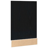 vidaXL Diskmaskinspanel “Lyon” svart ek 45x1,5x67 cm konstruerat trä