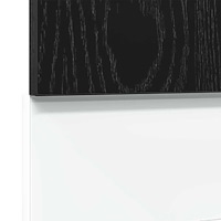 vidaXL Diskmaskinspanel “Lyon” svart ek 45x1,5x67 cm konstruerat trä