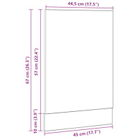 vidaXL Diskmaskinspanel “Lyon” svart ek 45x1,5x67 cm konstruerat trä