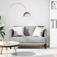 vidaXL Loveseat soffa molngrå 111 cm tyg