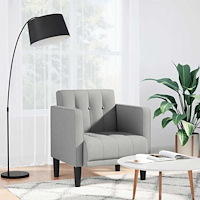 vidaXL Soffstol med armstöd molngrå 53 cm tyg