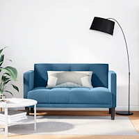 vidaXL Loveseat soffa blå 111 cm sammet
