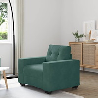 vidaXL Soffstol mörkgrön 60 cm sammet