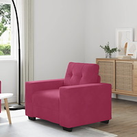 vidaXL Soffstol vinröd 60 cm sammet