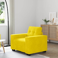 vidaXL Soffstol gul 60 cm sammet