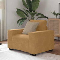 vidaXL Soffstol brun 60 cm sammet
