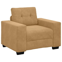 vidaXL Soffstol brun 60 cm sammet