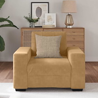 vidaXL Soffstol brun 60 cm sammet