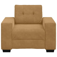 vidaXL Soffstol brun 60 cm sammet