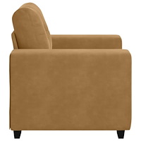 vidaXL Soffstol brun 60 cm sammet