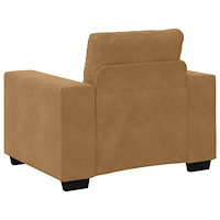 vidaXL Soffstol brun 60 cm sammet
