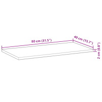vidaXL Svävande hylla 80x40x2 cm behandlat massivt akaciaträ