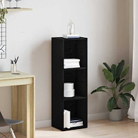 vidaXL Bokhylla svart ek 36x30x114 cm konstruerat trä