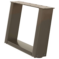 vidaXL Soffbordsben U-formade 2 st naturstål 50x(30-31) cm stål