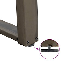 vidaXL Soffbordsben U-formade 2 st naturstål 50x(30-31) cm stål