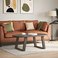 vidaXL Soffbordsben U-formade 2 st naturstål 60x(42-43) cm stål