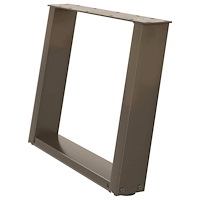 vidaXL Soffbordsben U-formade 2 st naturstål 60x(42-43) cm stål