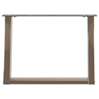 vidaXL Soffbordsben U-formade 2 st naturstål 60x(42-43) cm stål