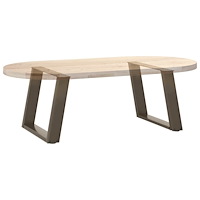 vidaXL Soffbordsben U-formade 2 st naturstål 60x(42-43) cm stål