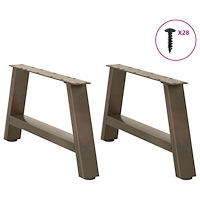 vidaXL Soffbordsben A-formade 2 st 70x(30-31) cm stål