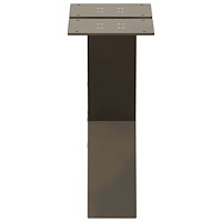 vidaXL Soffbordsben X-formade 2 st naturstål 40x(30-31) cm stål