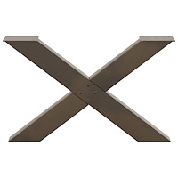 vidaXL Soffbordsben X-formade 2 st naturstål 70x(42-43) cm stål