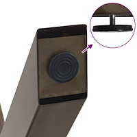 vidaXL Soffbordsben X-formade 2 st naturstål 70x(42-43) cm stål