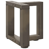 vidaXL Soffbordsben T-formade 2 st svarta 30x25x(30-31) cm stål