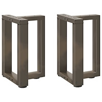 vidaXL Soffbordsben T-formade 2 st svarta 28x25x(42-43) cm stål