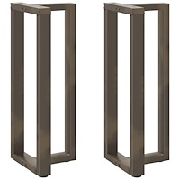 vidaXL Barbordsben T-formade 2 st svarta 40x35x(100-101) cm stål