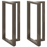 vidaXL Barbordsben T-formad 2 st naturstål 60x35x(100-101) cm stål
