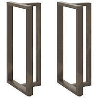 vidaXL Barbordsben T-formad 2 st naturstål 60x35x(110-111) cm stål