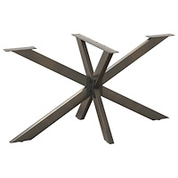 vidaXL Matbordsben spindelformad svart 150x78x(72-73) cm stål