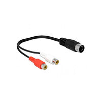 DeLOCK DeLOCK 85835 ljudkabel 0,2 m DIN (5-pin) 2 x RCA Svart