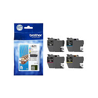 Brother Brother LC421 - 4-pack - svart, gul, cyan, magenta - original - bläckpatron